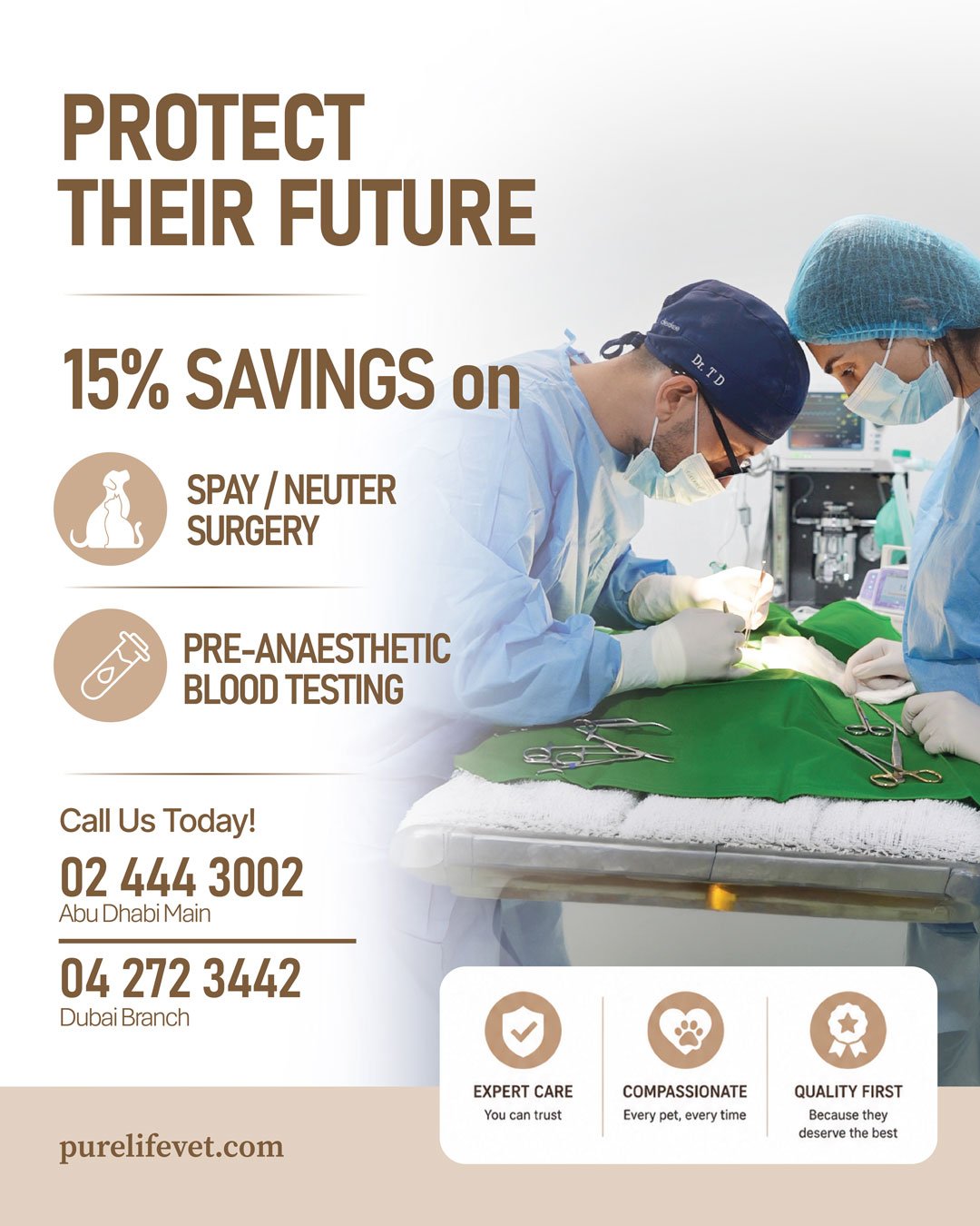 2 15 OFF on Blood Tests and Spay Neuter 01 Veterinary Treatment Dubai
